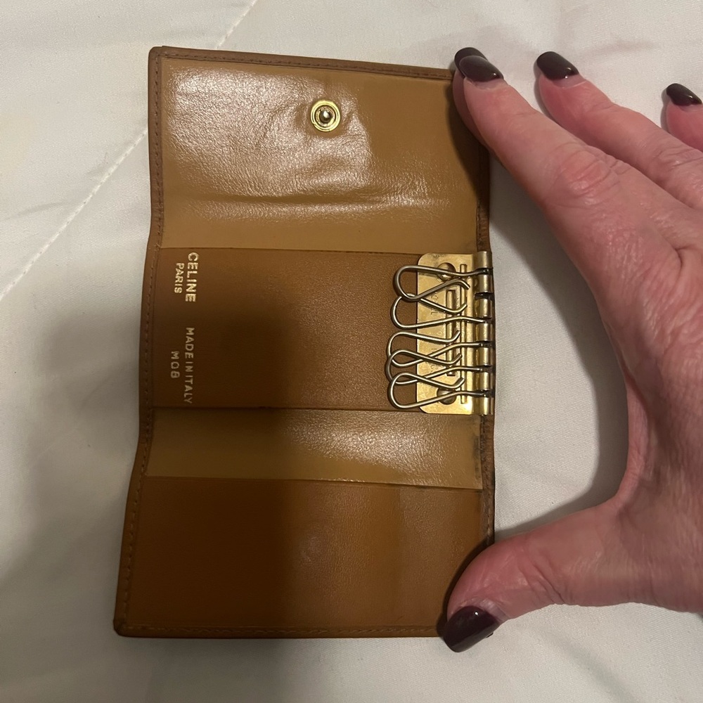 Celine Brown Leather Key Holder - Picture 2 of 10